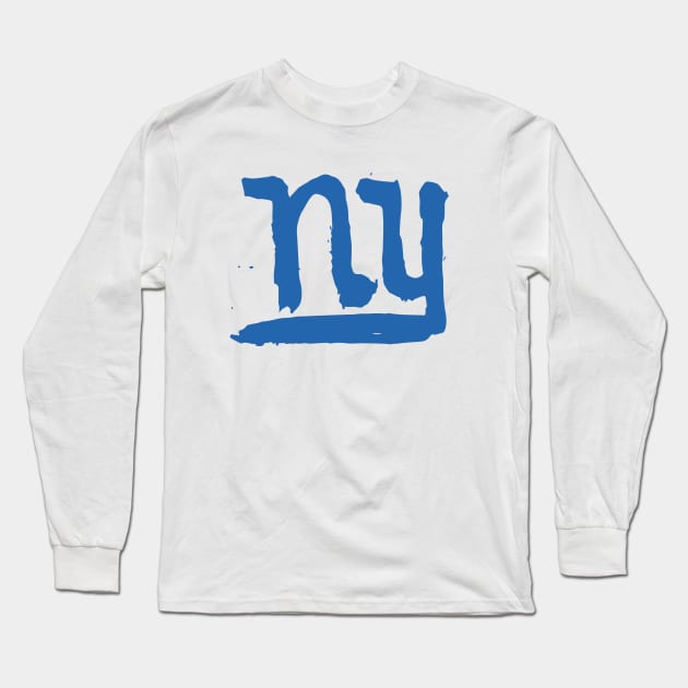 New York Giaaaants Long Sleeve T-Shirt by Very Simple Graph